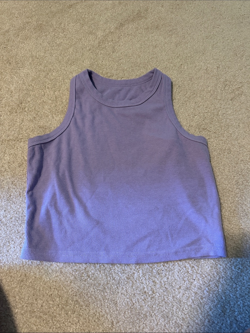 Women’s Ribbed Lavender Tank Top